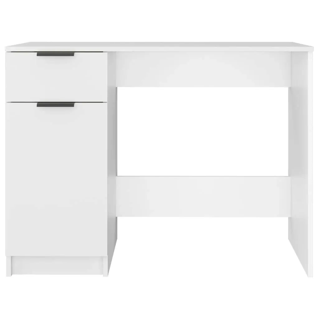 Desk White 100x50x75 cm Engineered Wood 811493