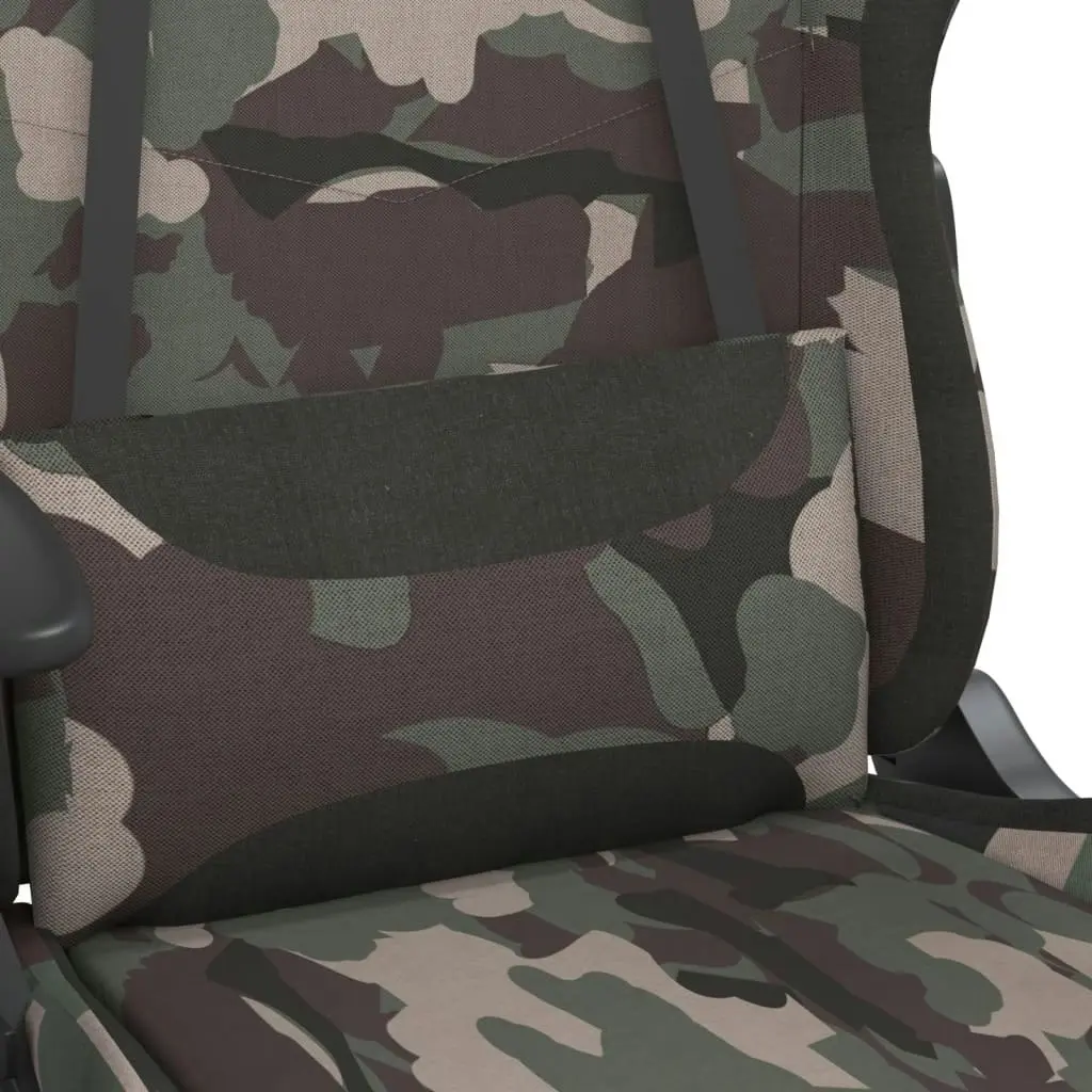 Gaming Chair with Footrest Camouflage and Black Fabric 3143752