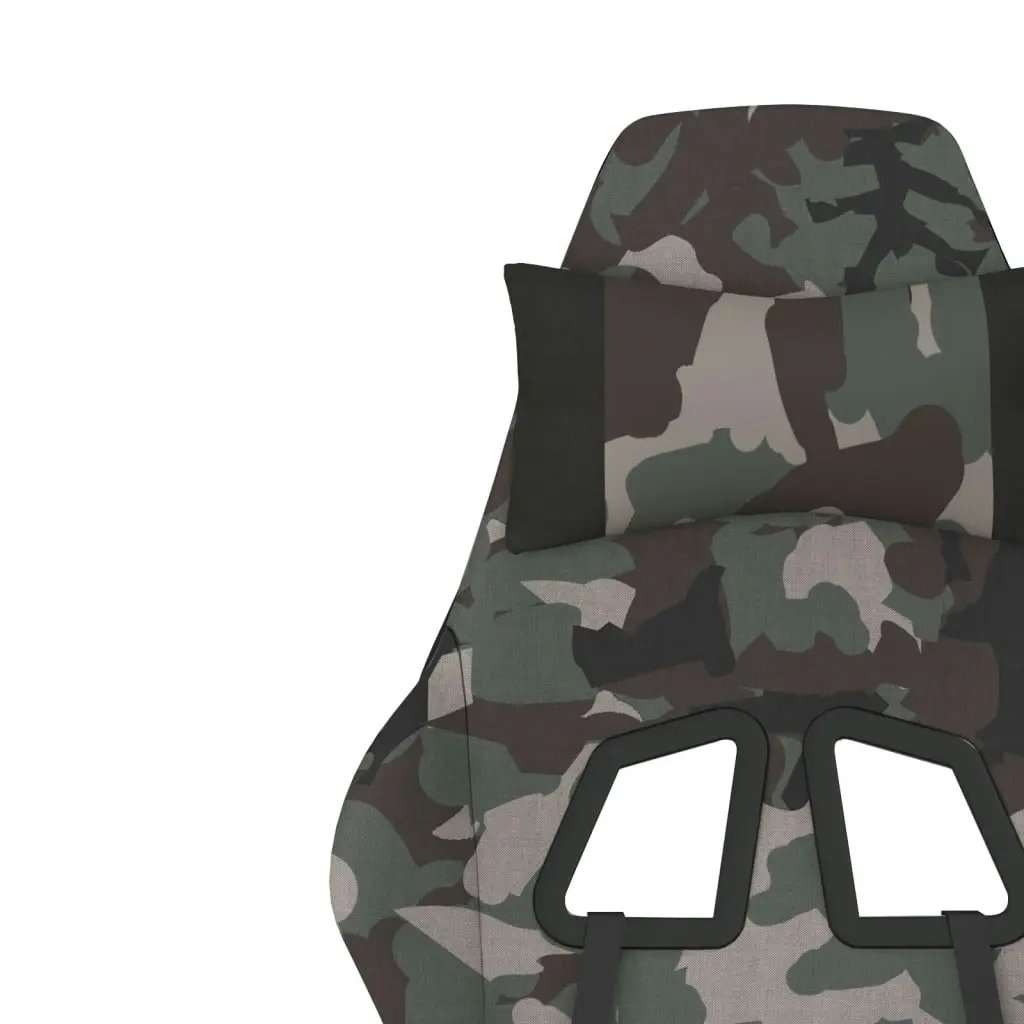 Gaming Chair with Footrest Camouflage and Black Fabric 3143752