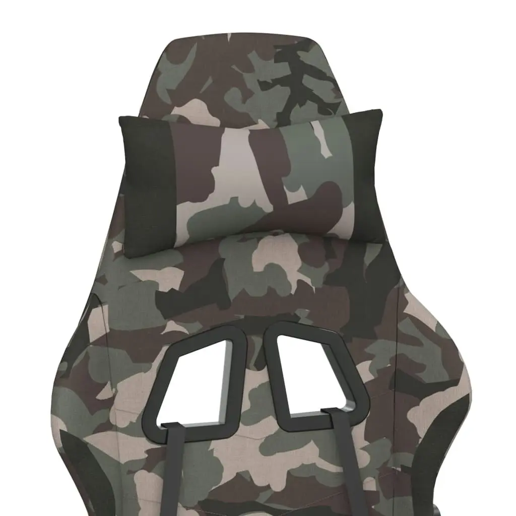 Gaming Chair with Footrest Camouflage and Black Fabric 3143752