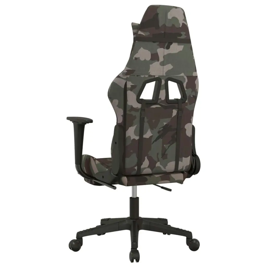 Gaming Chair with Footrest Camouflage and Black Fabric 3143752