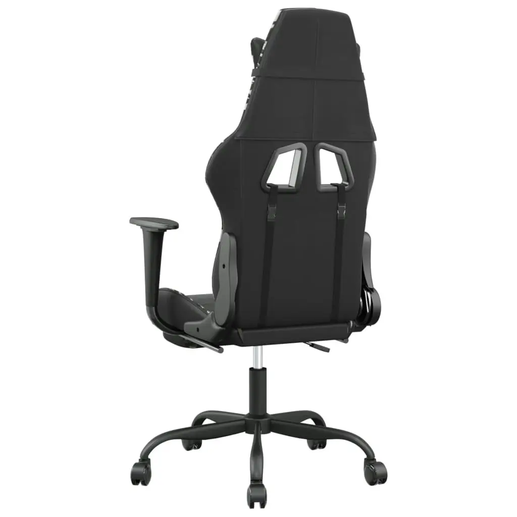 Gaming Chair with Footrest Black and Camouflage Faux Leather 3143664