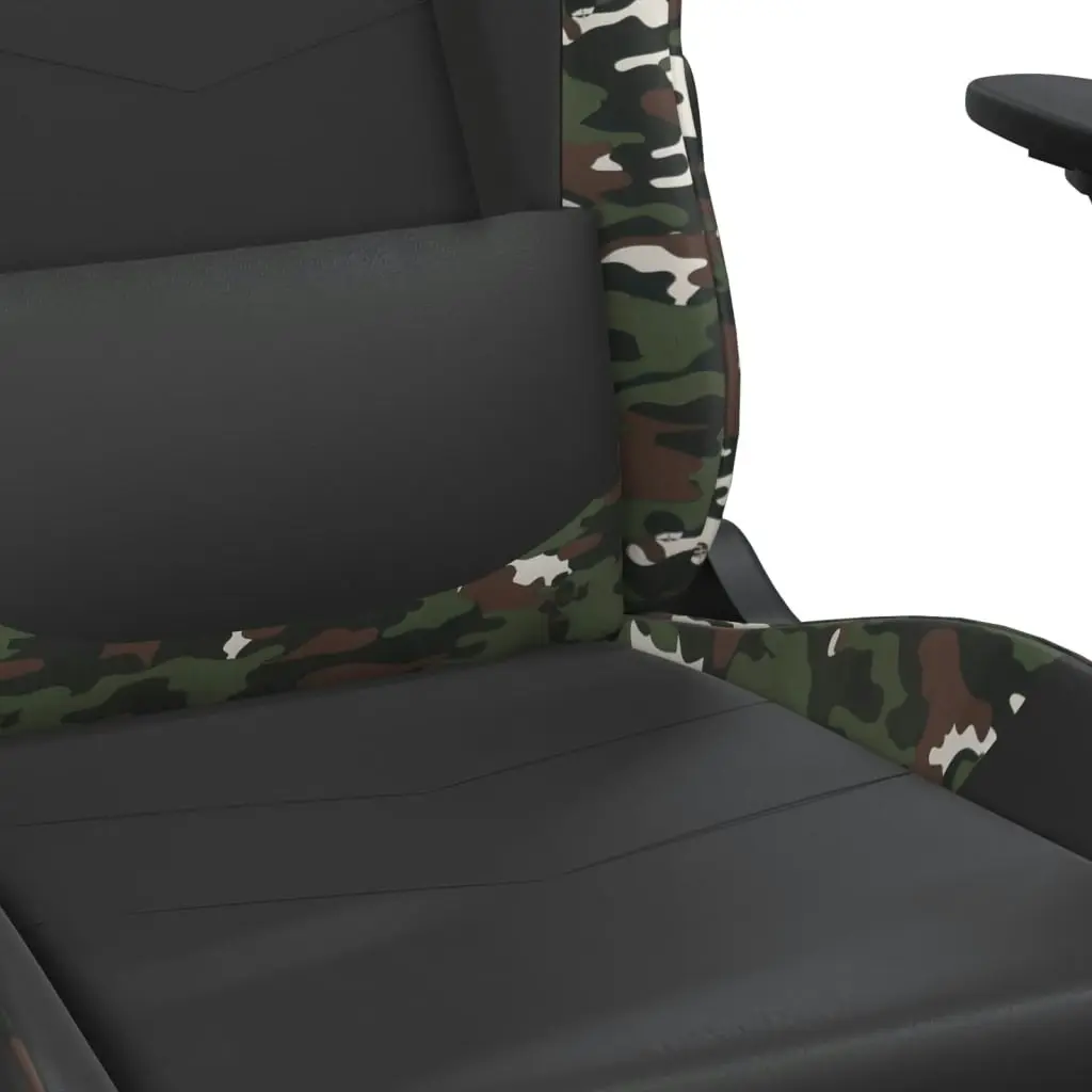 Gaming Chair with Footrest Black and Camouflage Faux Leather 3143664