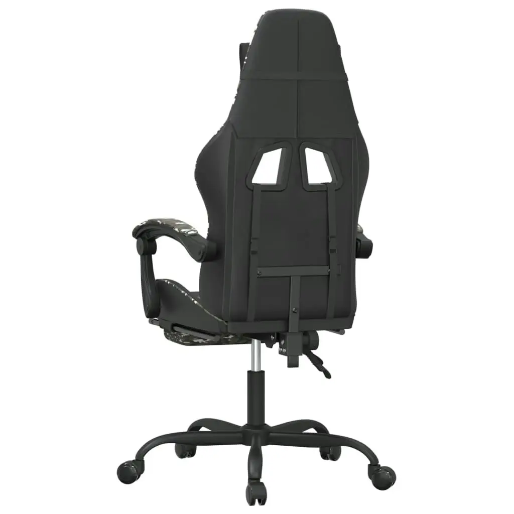 Gaming Chair with Footrest Black and Camouflage Faux Leather 3143865