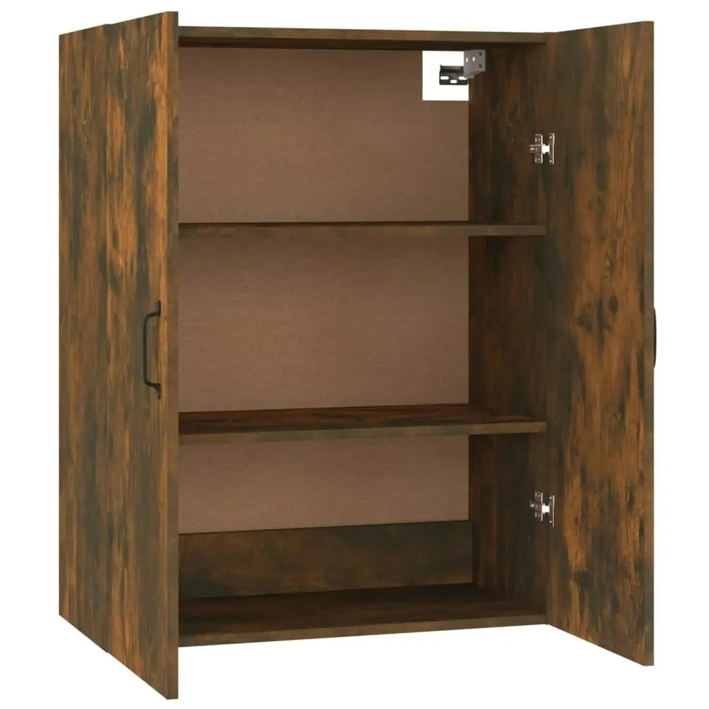 Hanging Cabinet Smoked Oak 69.5x34x90 cm Engineered Wood 817384