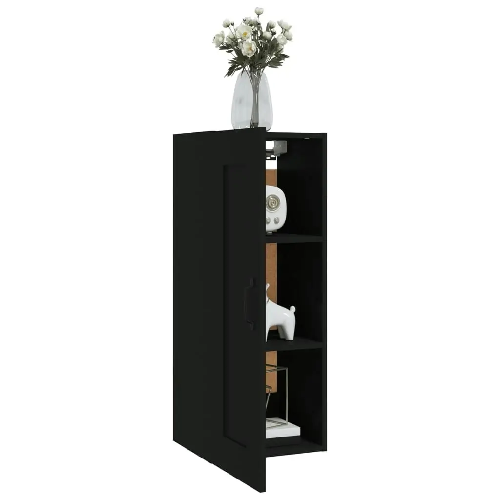 Hanging Cabinet Black 35x34x90 cm Engineered Wood 812475