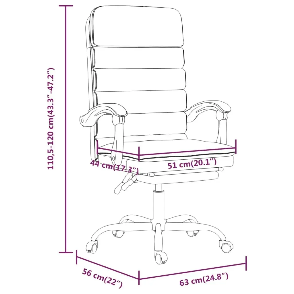 Massage Reclining Office Chair Black Faux Leather 349727