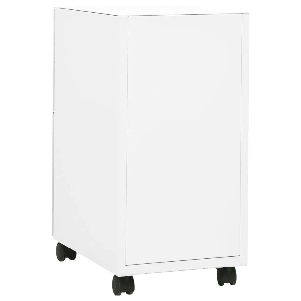 Mobile File Cabinet White 30x45x59 cm Steel 335982