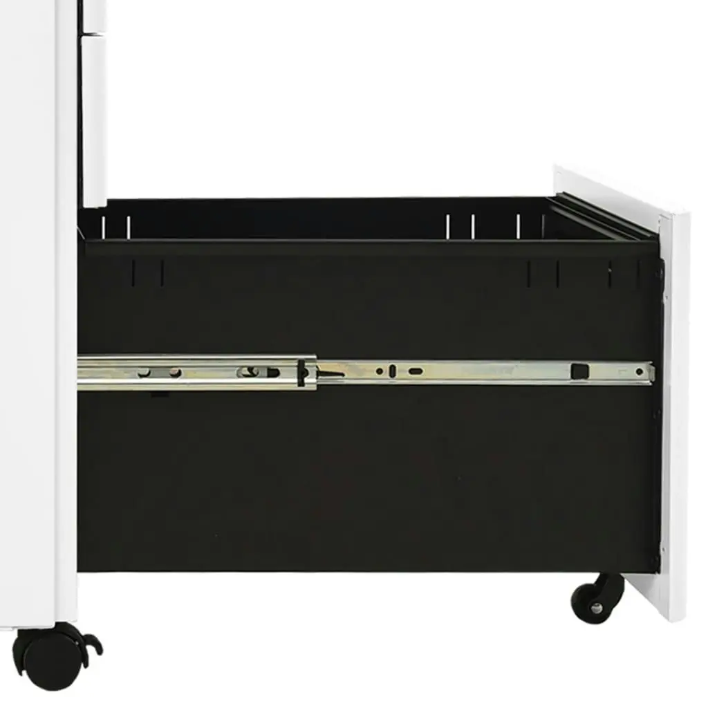 Mobile File Cabinet White 30x45x59 cm Steel 335982