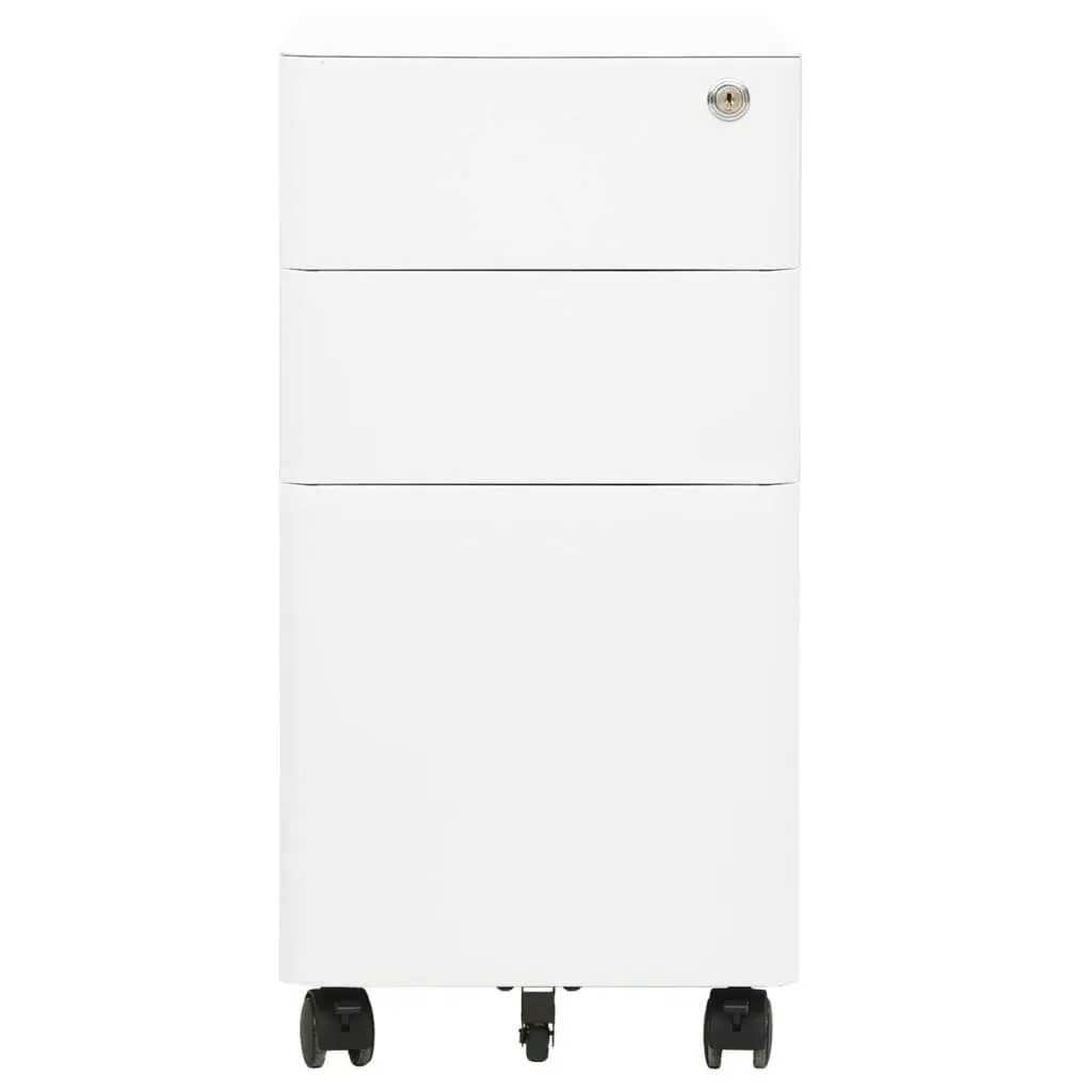 Mobile File Cabinet White 30x45x59 cm Steel 335982