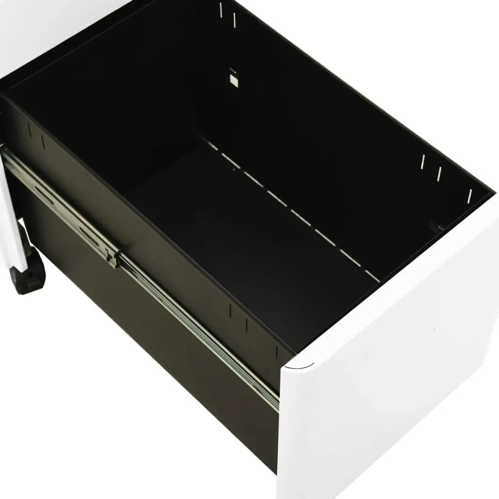 Mobile File Cabinet White 30x45x59 cm Steel 335982