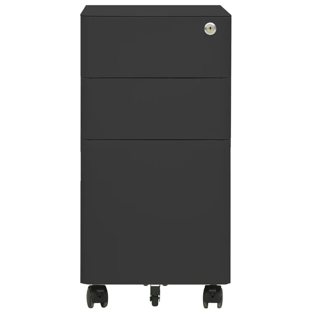 Mobile File Cabinet Anthracite 30x45x59 cm Steel 335985