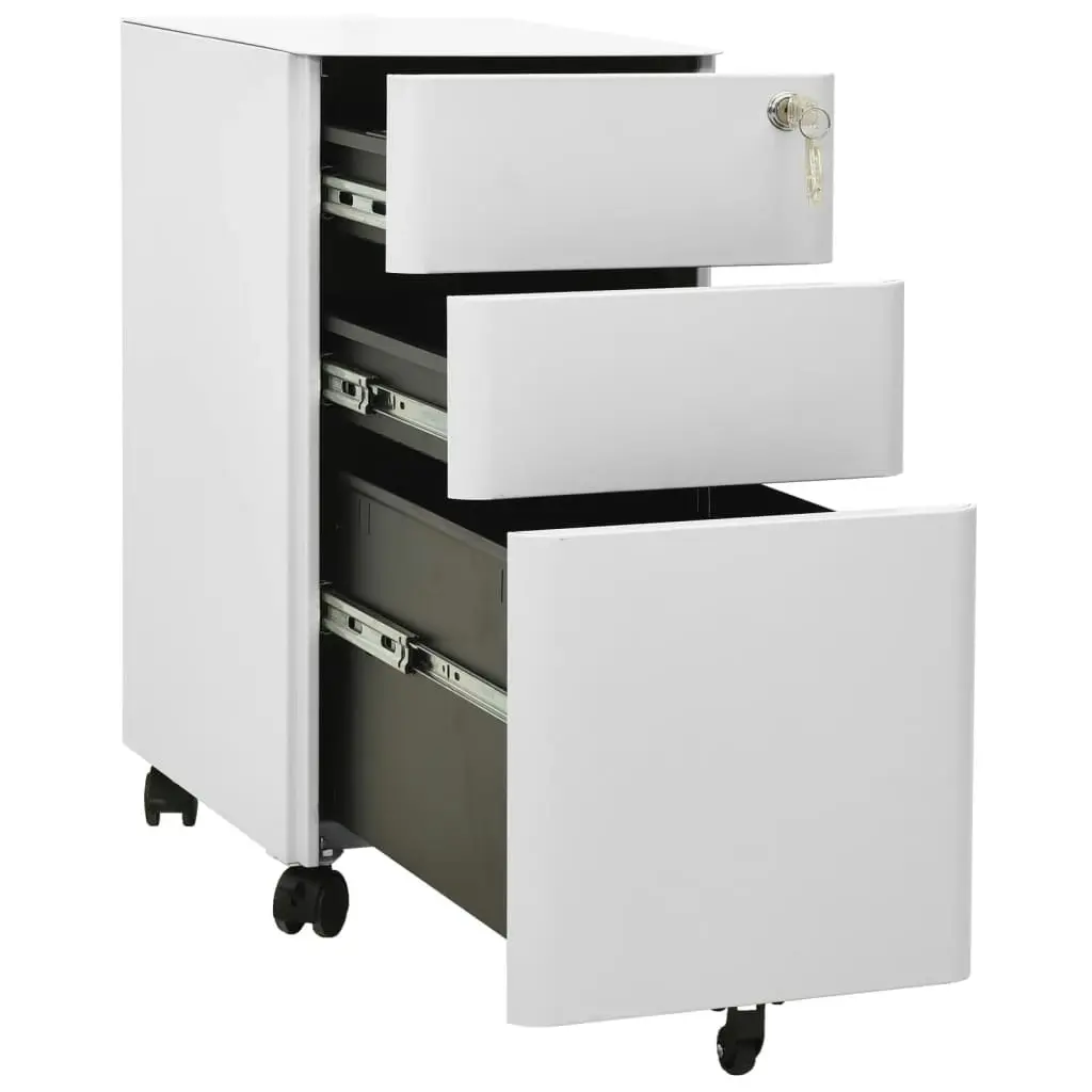 Mobile File Cabinet Light Grey 30x45x59 cm Steel 335983