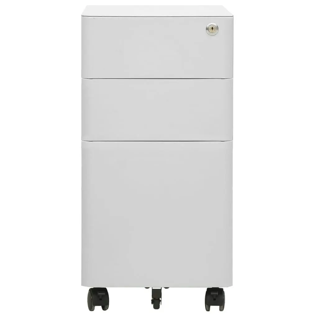 Mobile File Cabinet Light Grey 30x45x59 cm Steel 335983