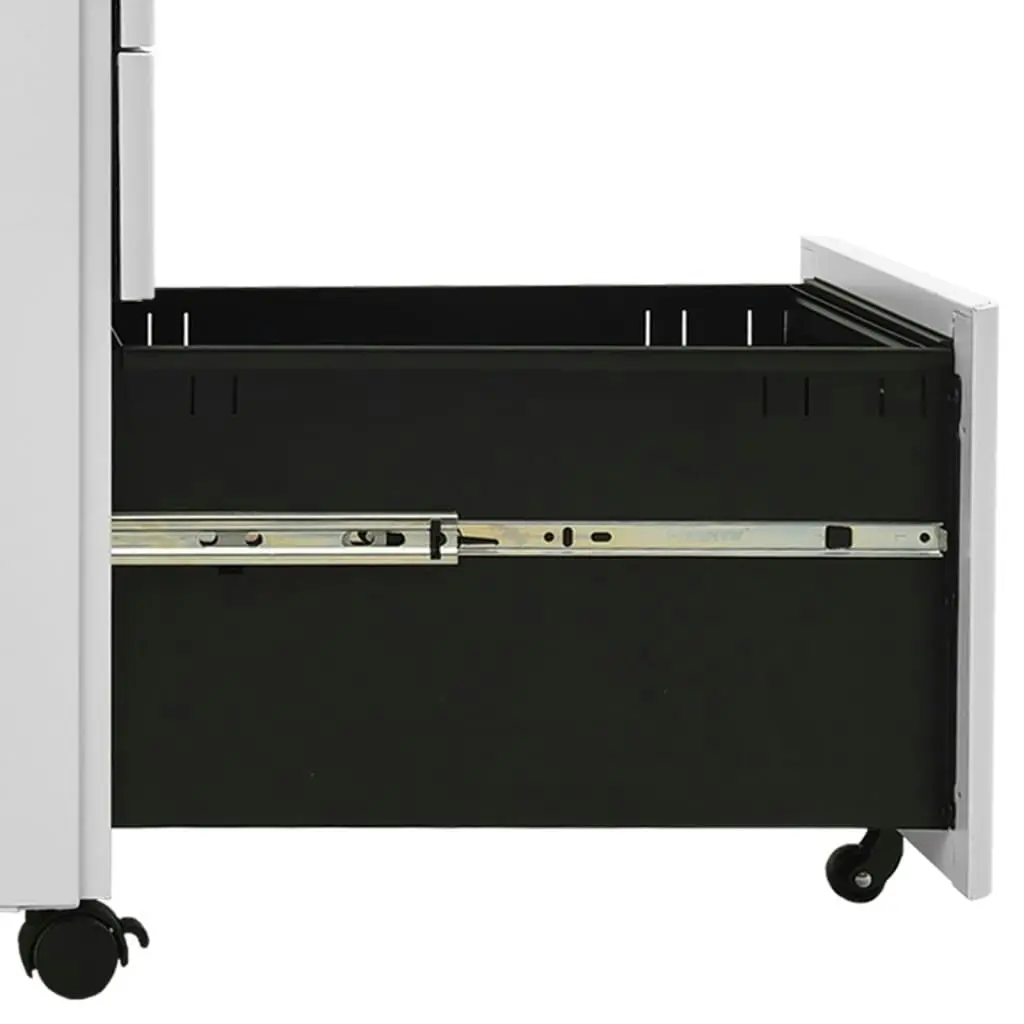 Mobile File Cabinet Light Grey 30x45x59 cm Steel 335983