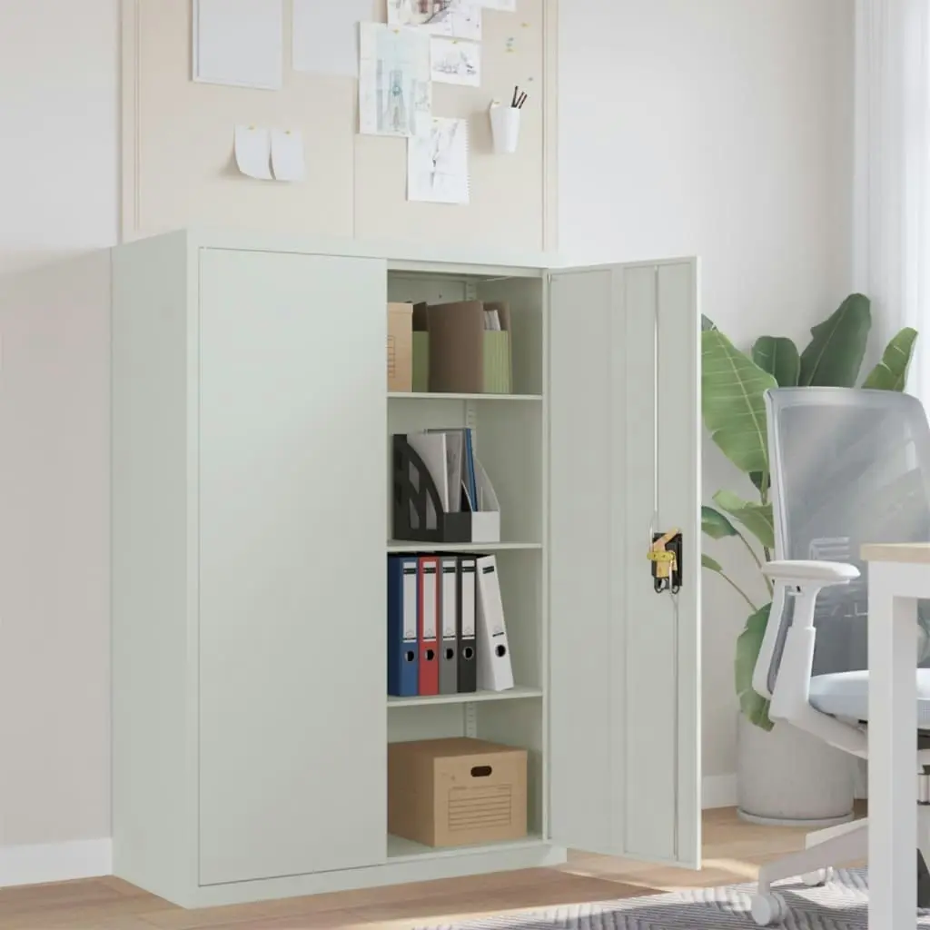 Office Cabinet 90x40x140 cm Steel Grey 244649