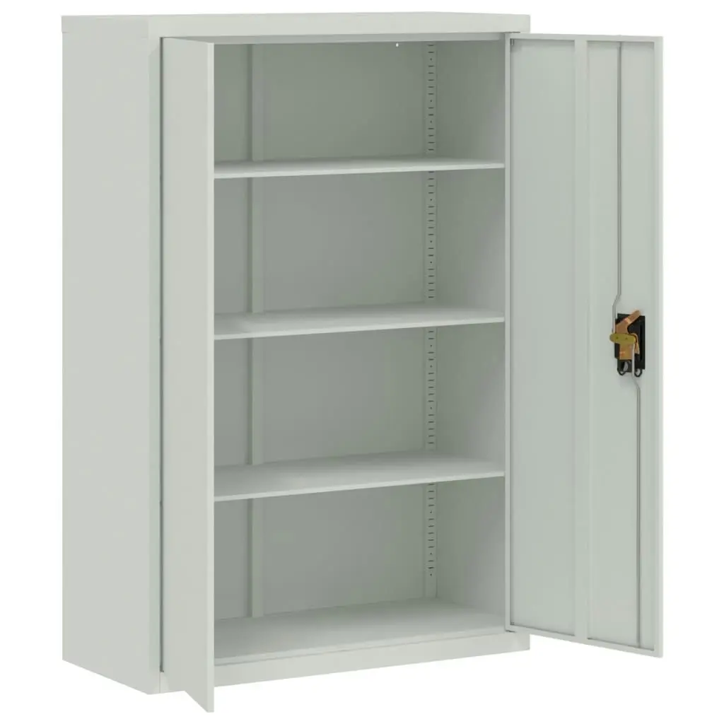 Office Cabinet 90x40x140 cm Steel Grey 244649