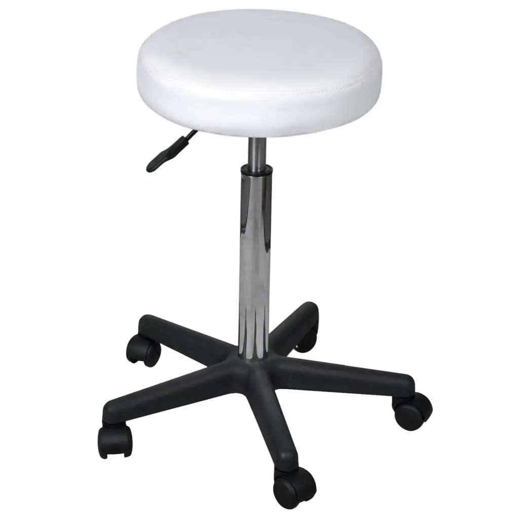 Office Stools 2 pcs White 35.5x84 cm Faux Leather 277175