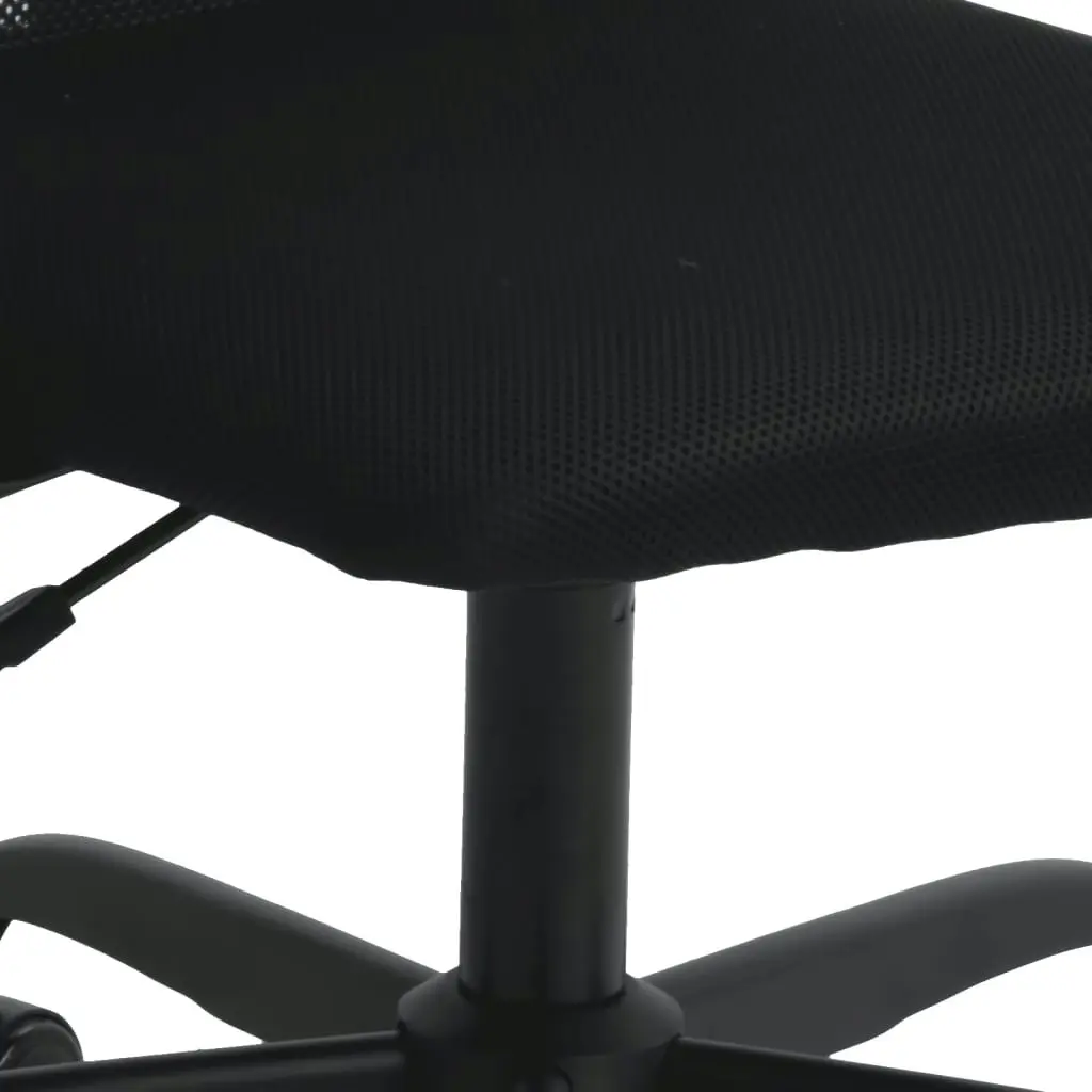 Office Chair Height Adjustable Black Mesh Fabric and Faux Leather 353013