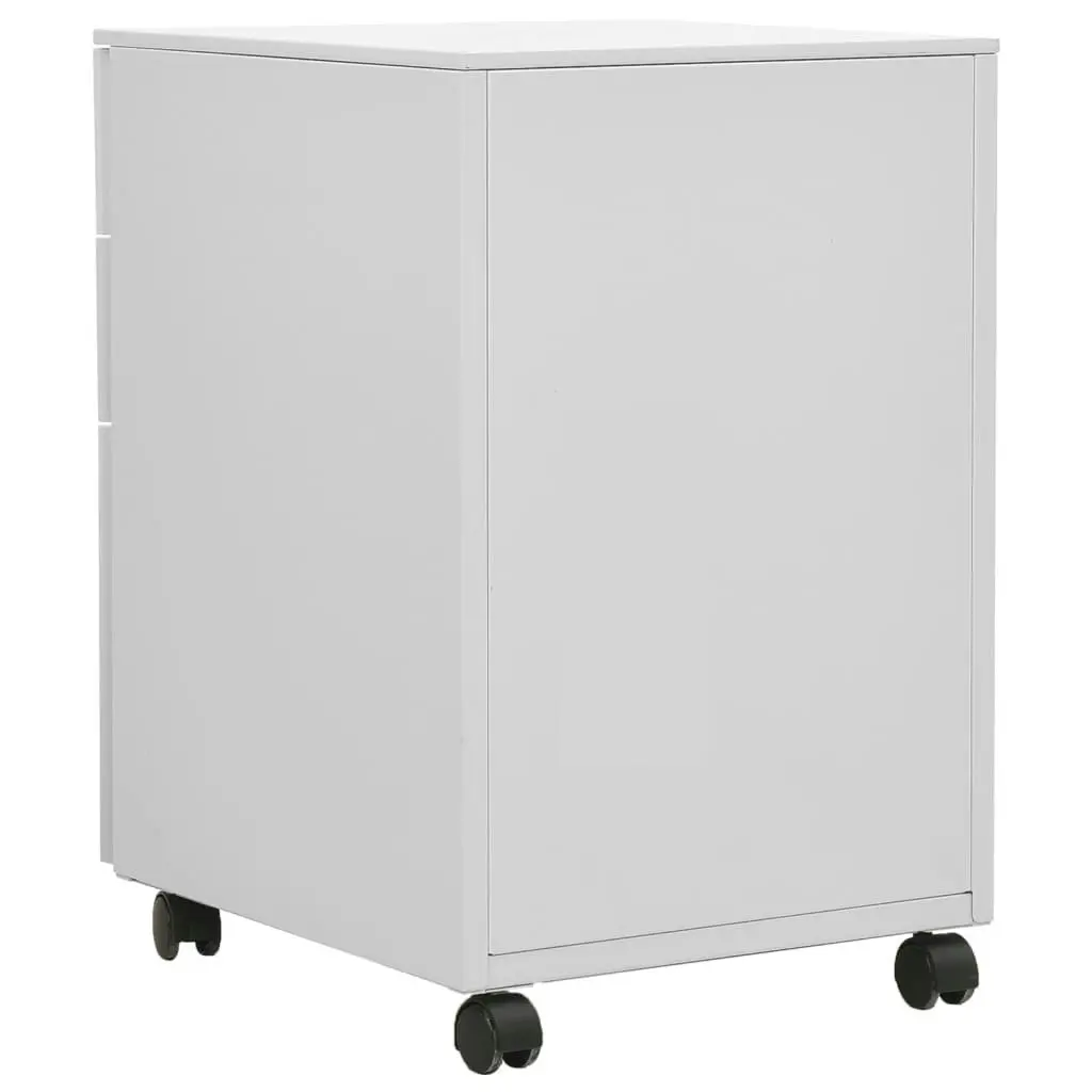 Mobile File Cabinet Light Grey 39x45x60 cm Steel 335979