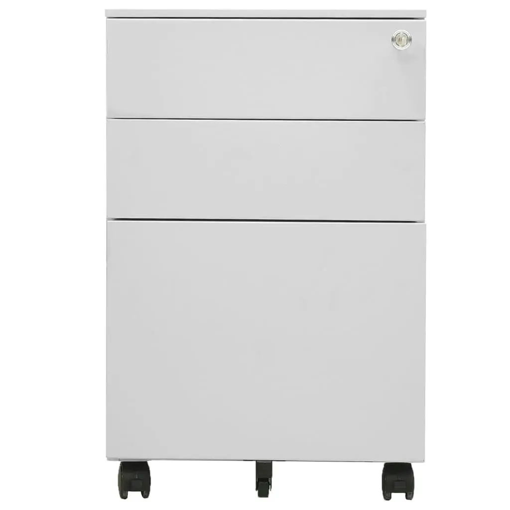 Mobile File Cabinet Light Grey 39x45x60 cm Steel 335979