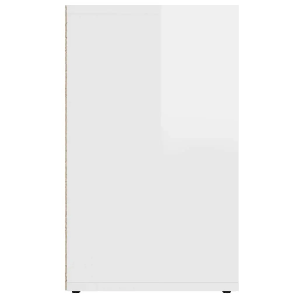 Shoe Cabinet High Gloss White 52.5x30x50 cm 808696