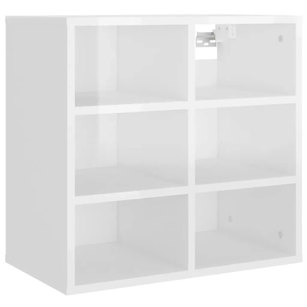 Shoe Cabinet High Gloss White 52.5x30x50 cm 808696