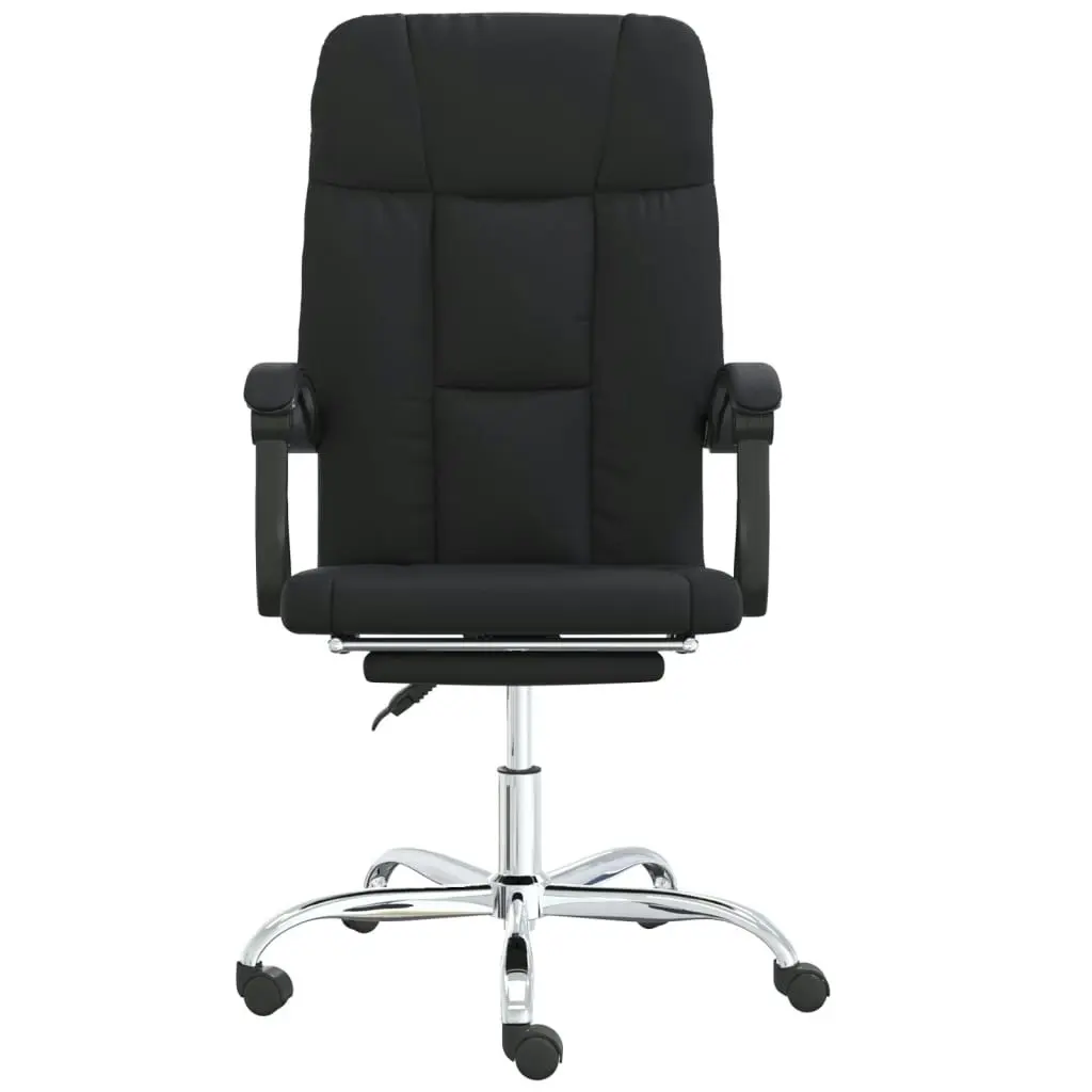 Reclining Office Chair Black Faux Leather 349639