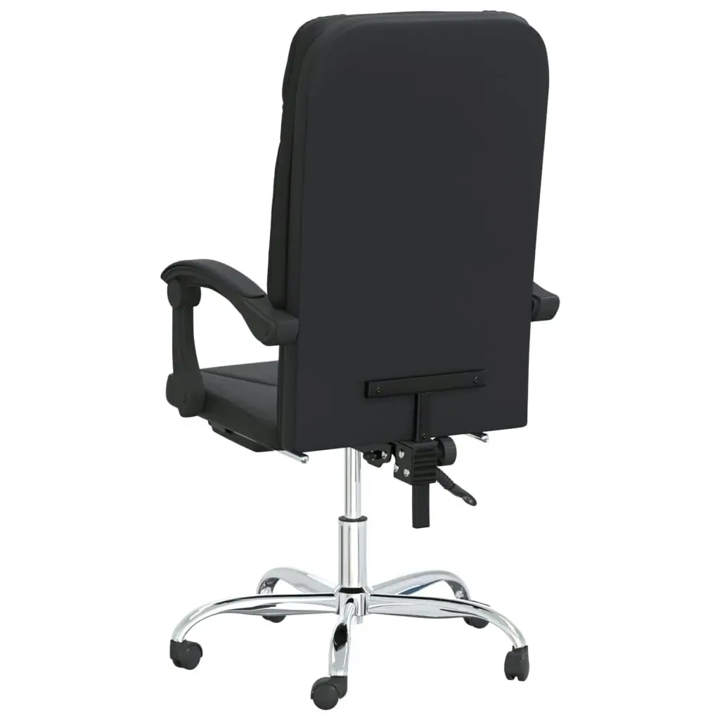 Reclining Office Chair Black Faux Leather 349639