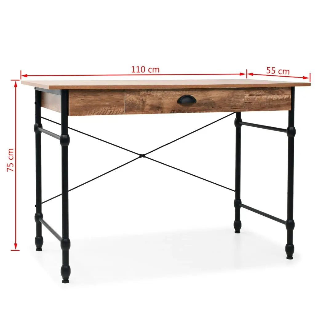 Writing Desk with Drawer 110x55x75 cm Oak Colour 246047