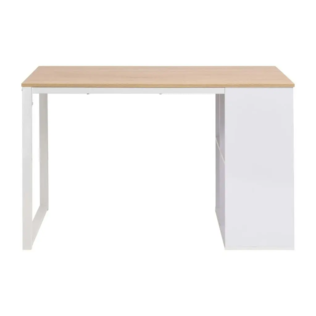 Writing Desk 120x60x75 cm Oak and White 245720