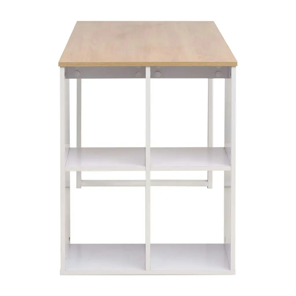 Writing Desk 120x60x75 cm Oak and White 245720