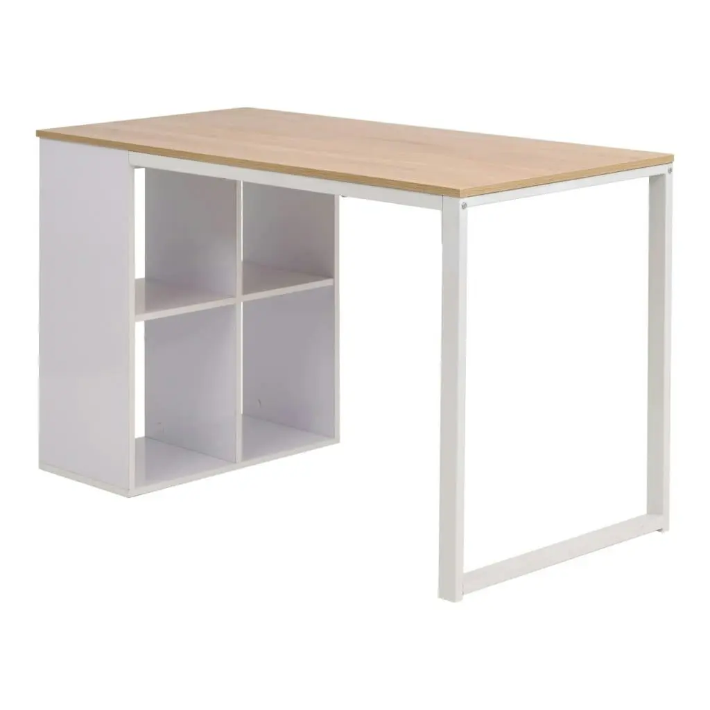 Writing Desk 120x60x75 cm Oak and White 245720