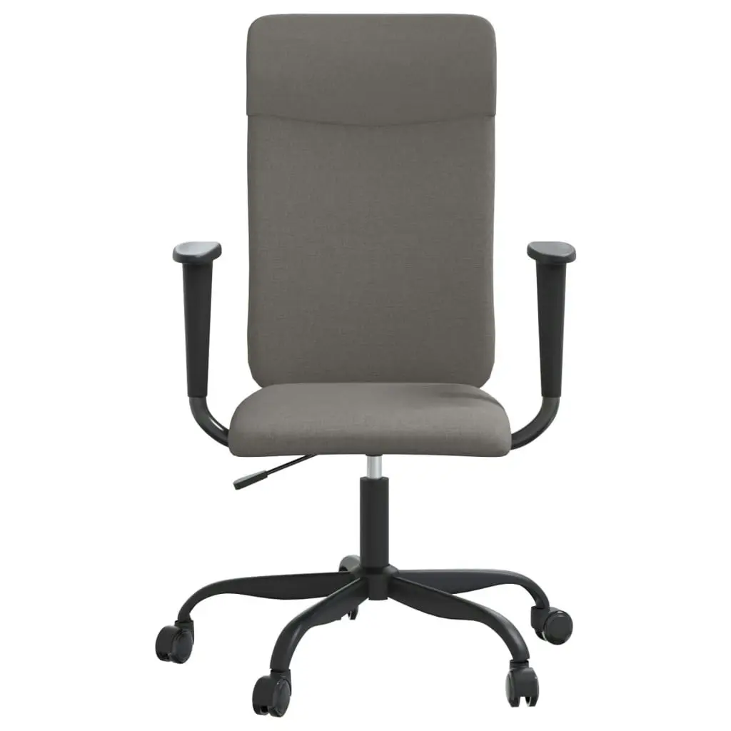 Office Chair Height Adjustable Dark Grey Fabric 353018