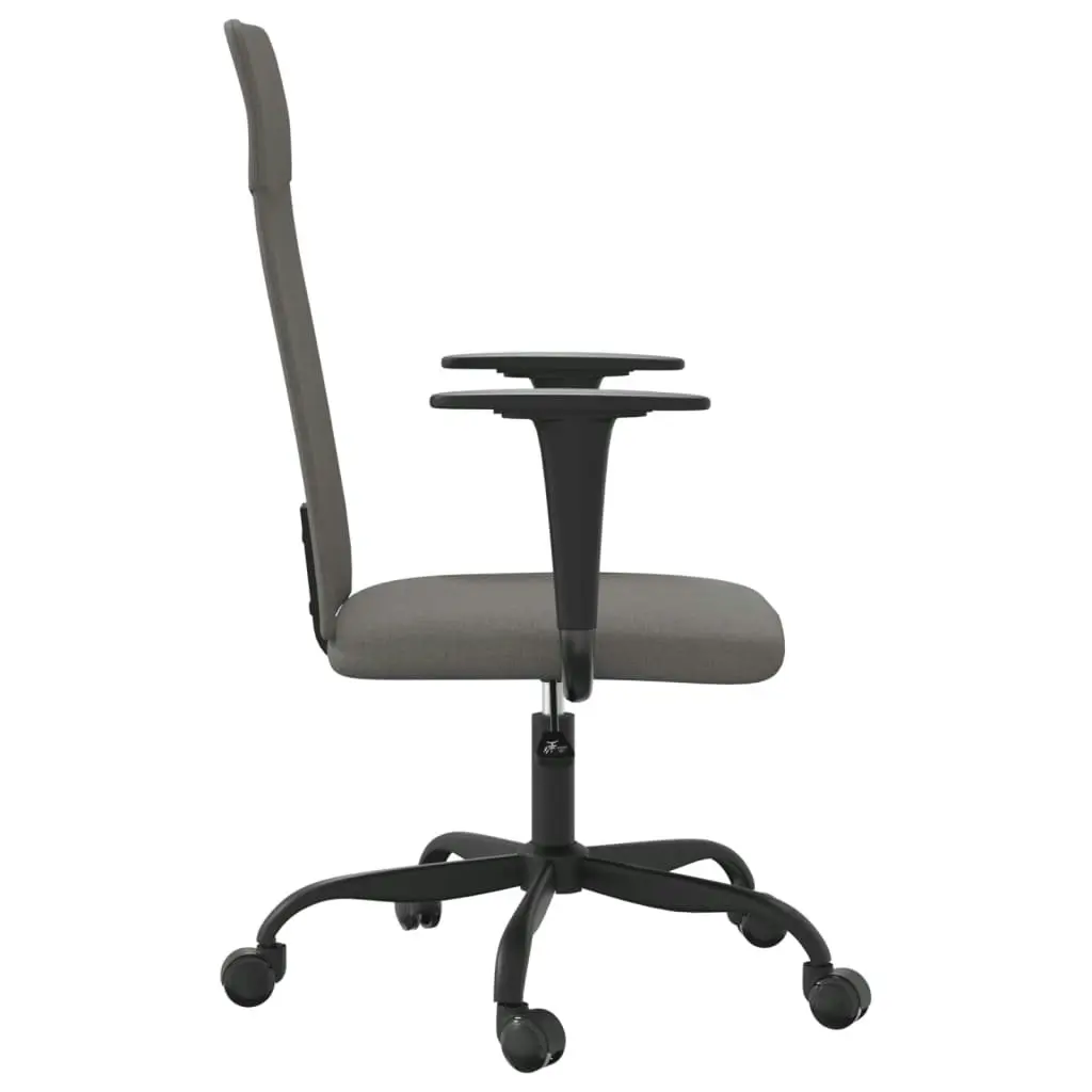 Office Chair Height Adjustable Dark Grey Fabric 353018