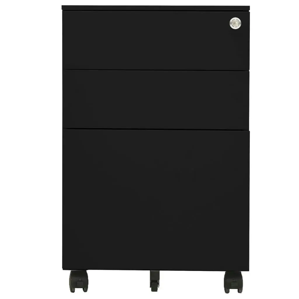 Mobile File Cabinet Black 39x45x60 cm Steel 335980