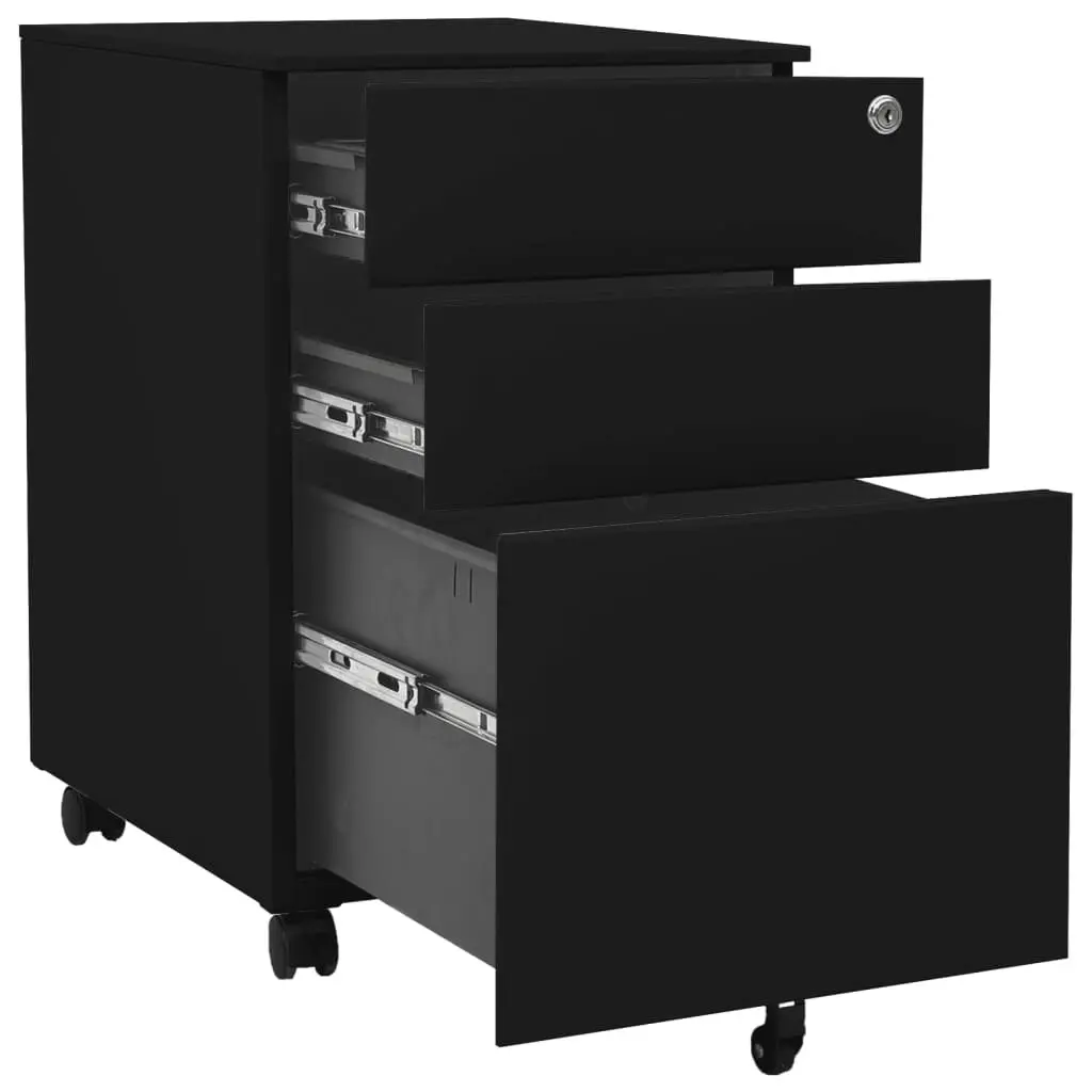 Mobile File Cabinet Black 39x45x60 cm Steel 335980