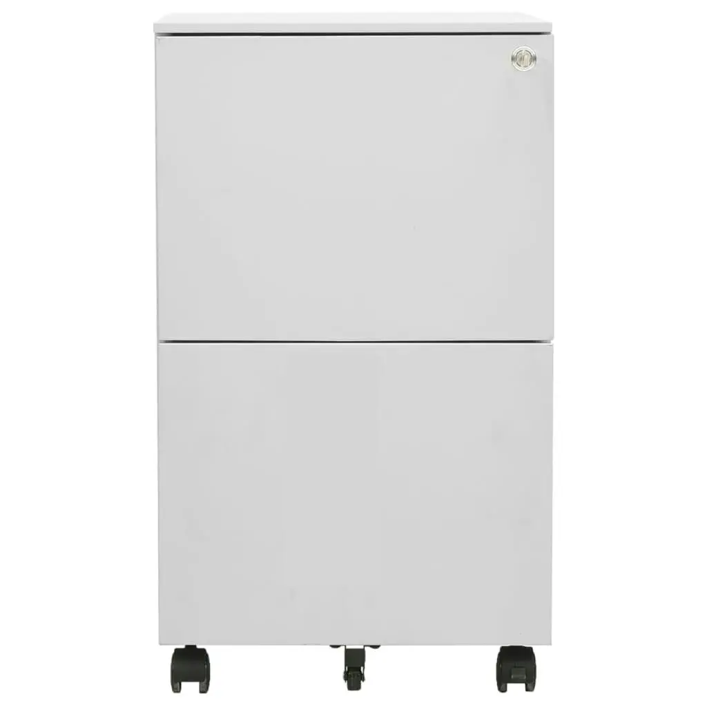 Mobile File Cabinet Light Grey 39x45x67 cm Steel 335975