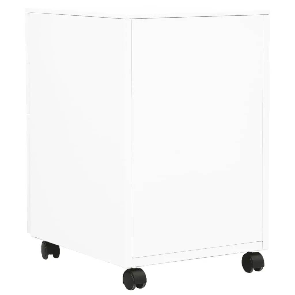 Mobile File Cabinet White 39x45x60 cm Steel 335978