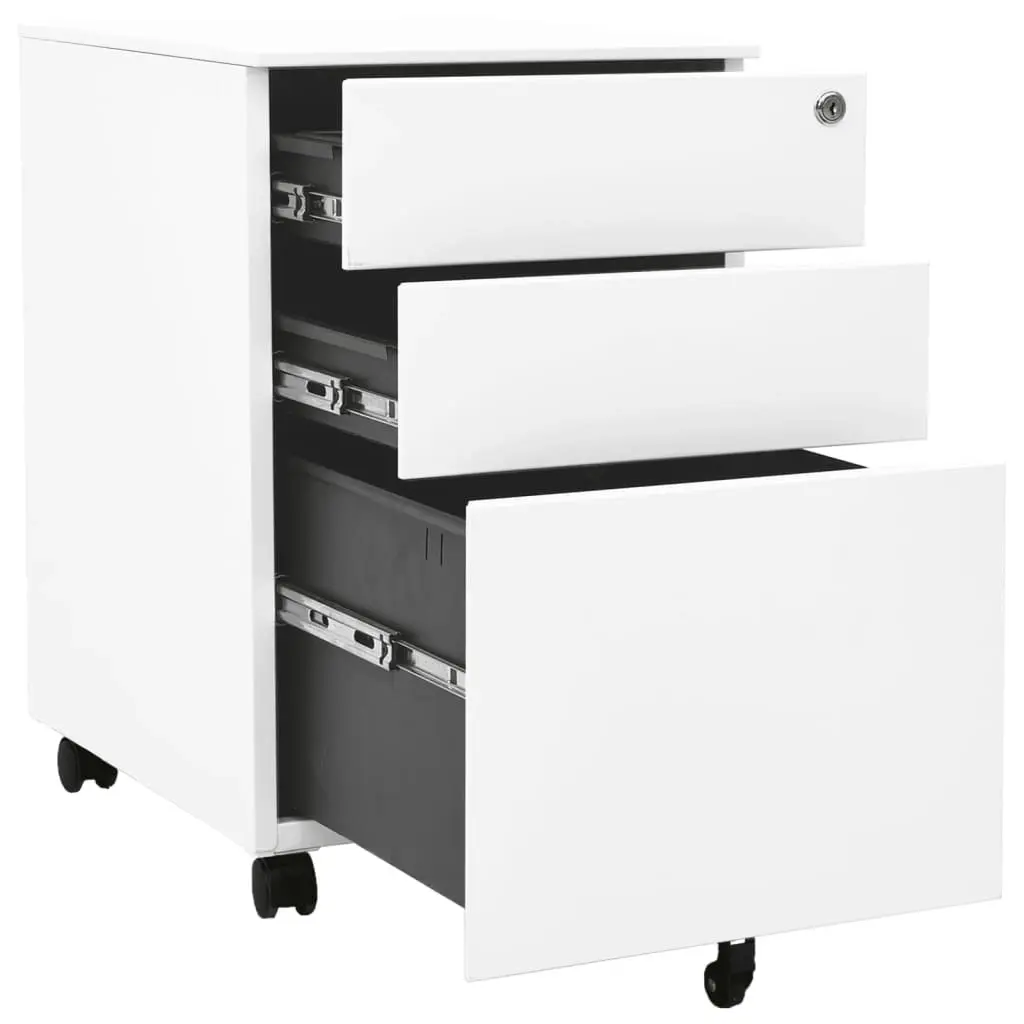 Mobile File Cabinet White 39x45x60 cm Steel 335978