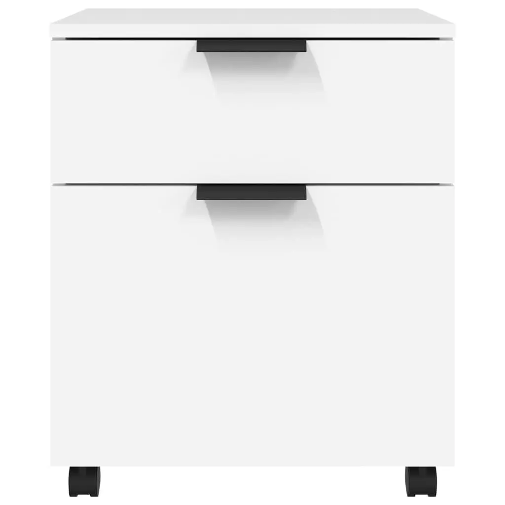 Mobile File Cabinet with Wheels White 45x38x54 cm Engineered Wood 811520