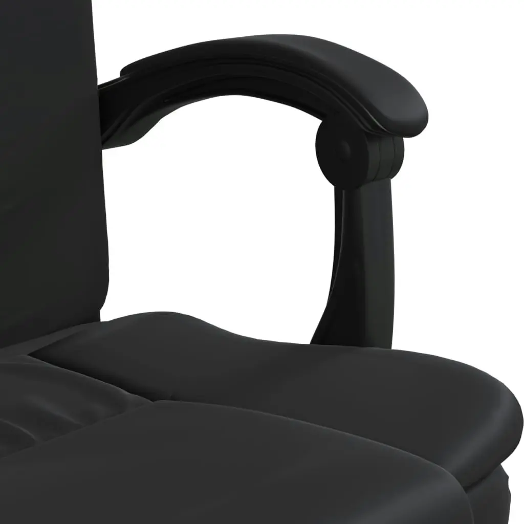 Reclining Office Chair Black Faux Leather 349619