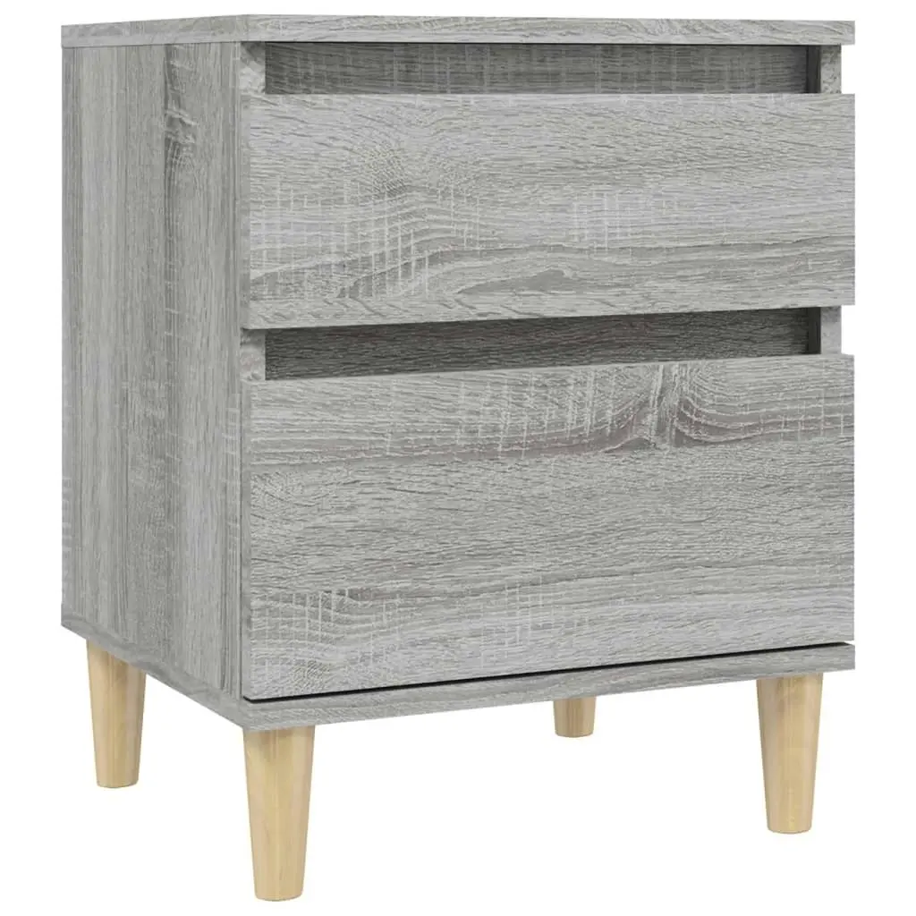 Bedside Cabinets 2 pcs Grey Sonoma 40x35x50 cm 821839