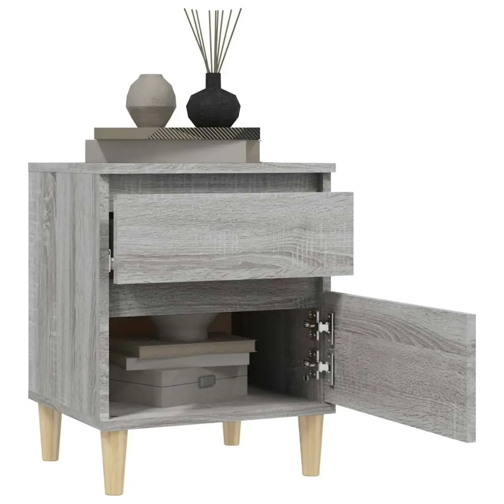 Bedside Cabinets 2 pcs Grey Sonoma 40x35x50 cm 821839