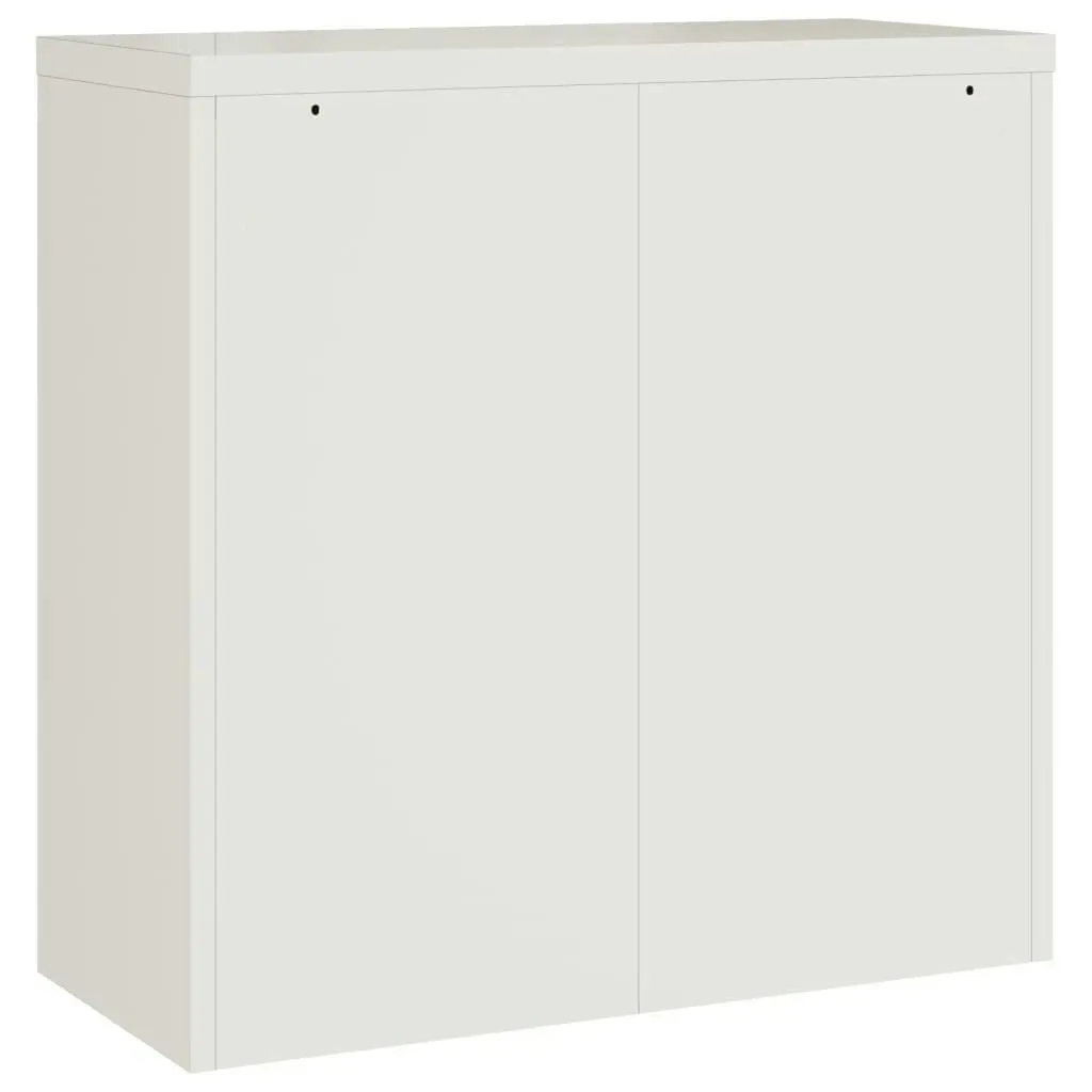 File Cabinet White 90x40x90 cm Steel 339728