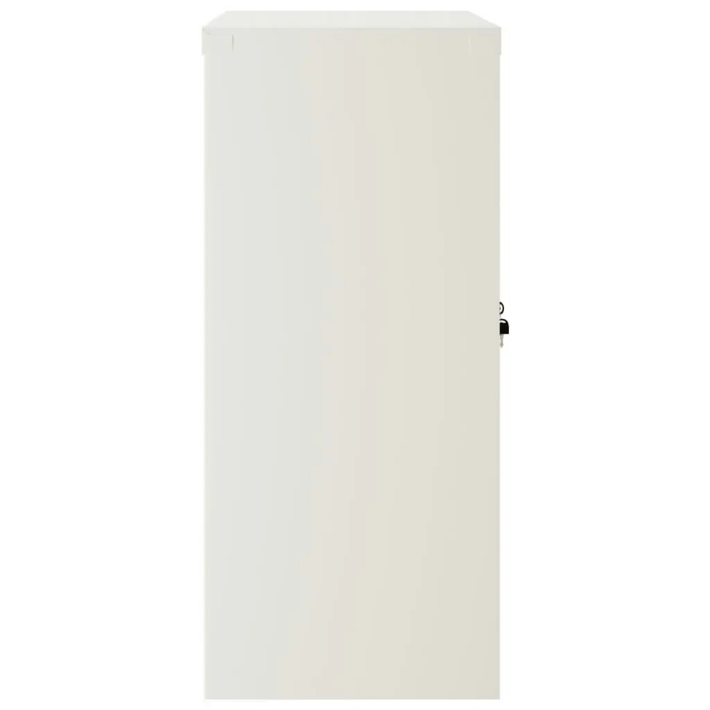 File Cabinet White 90x40x90 cm Steel 339728