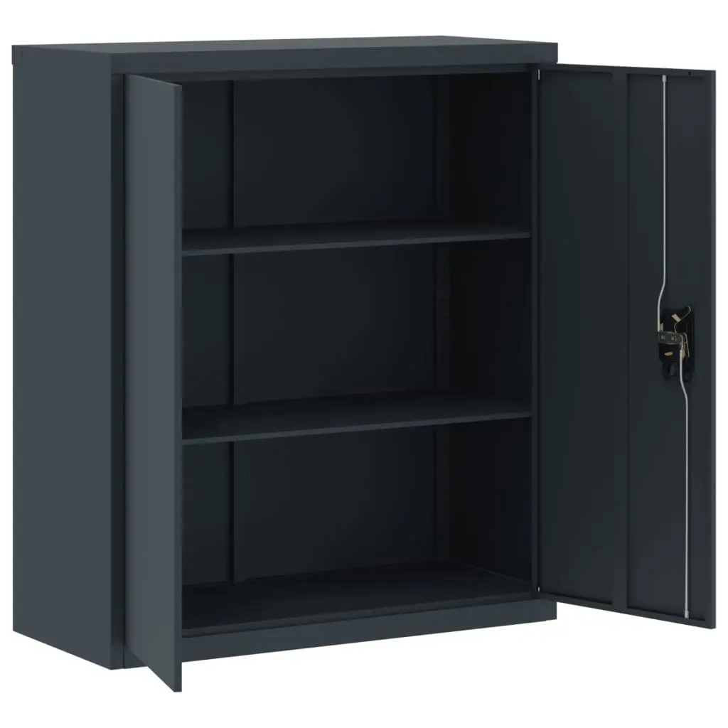 File Cabinet Anthracite 90x40x105 cm Steel 339739