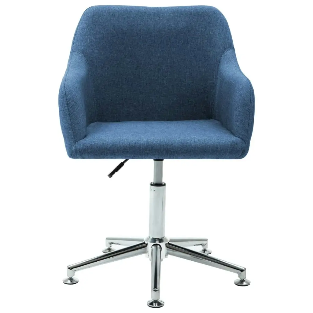 Swivel Office Chair Blue Fabric 278509