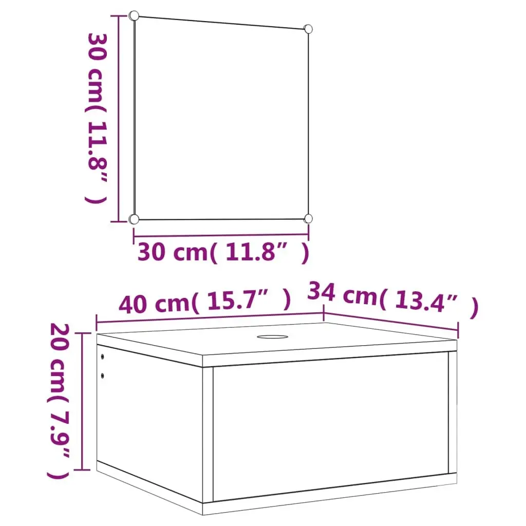 2 Piece Bathroom Furniture Set Oak Engineered Wood 242558