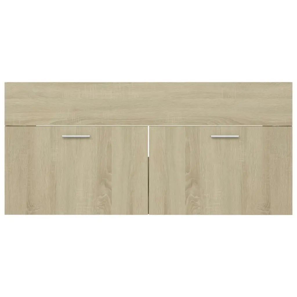 2 Piece Bathroom Furniture Set Sonoma Oak Engineered Wood 804812